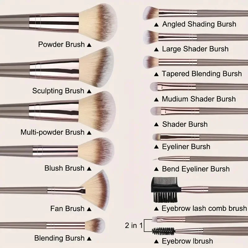 Set de Brochas de Maquillaje Profesionales para un Acabado Impecable