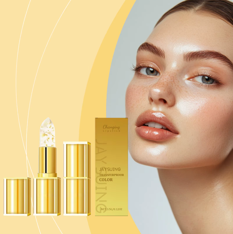 Labial Flor Cristalina de larga duración que Cambia de Color con la Temperatura – Hidratante, Transparente y Resistente al Agua