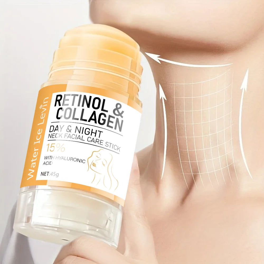 Stick Facial y de Cuello con Retinol y Colágeno 45g – Hidratación Intensiva Día y Noche, Textura Ligera y Absorción Profunda