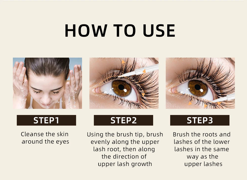 Suero de Crecimiento para Pestañas y cejas QIBEST con Ingredientes Naturales – Fórmula Suave sin Irritación para Pestañas y Cejas Más Largas y Gruesas