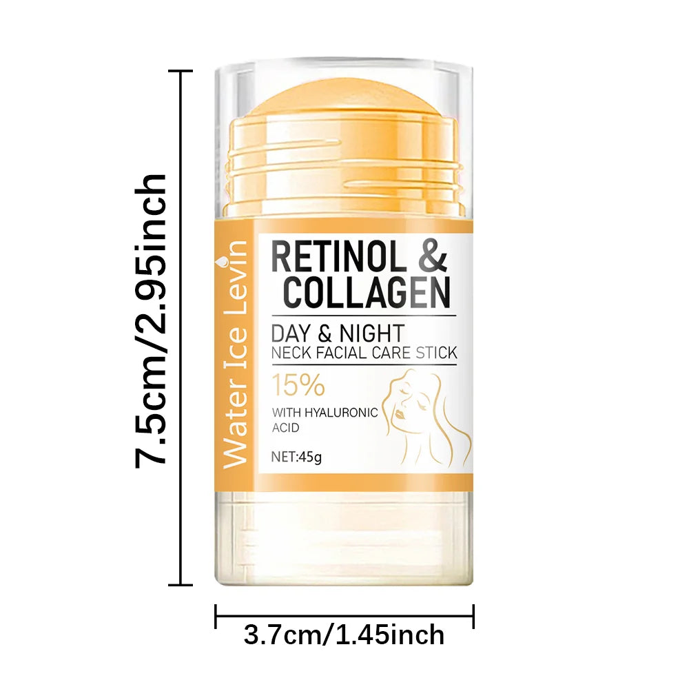 Stick Facial y de Cuello con Retinol y Colágeno 45g – Hidratación Intensiva Día y Noche, Textura Ligera y Absorción Profunda