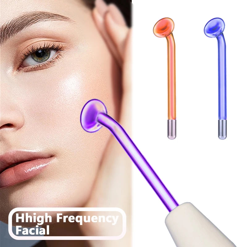 Varita Facial de Alta Frecuencia – Terapia Antiedad y Antiacné con Electroterapia y Electrodos de Cristal