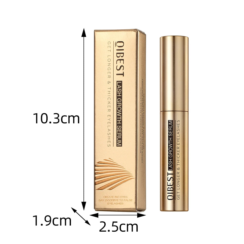 Suero de Crecimiento para Pestañas y cejas QIBEST con Ingredientes Naturales – Fórmula Suave sin Irritación para Pestañas y Cejas Más Largas y Gruesas