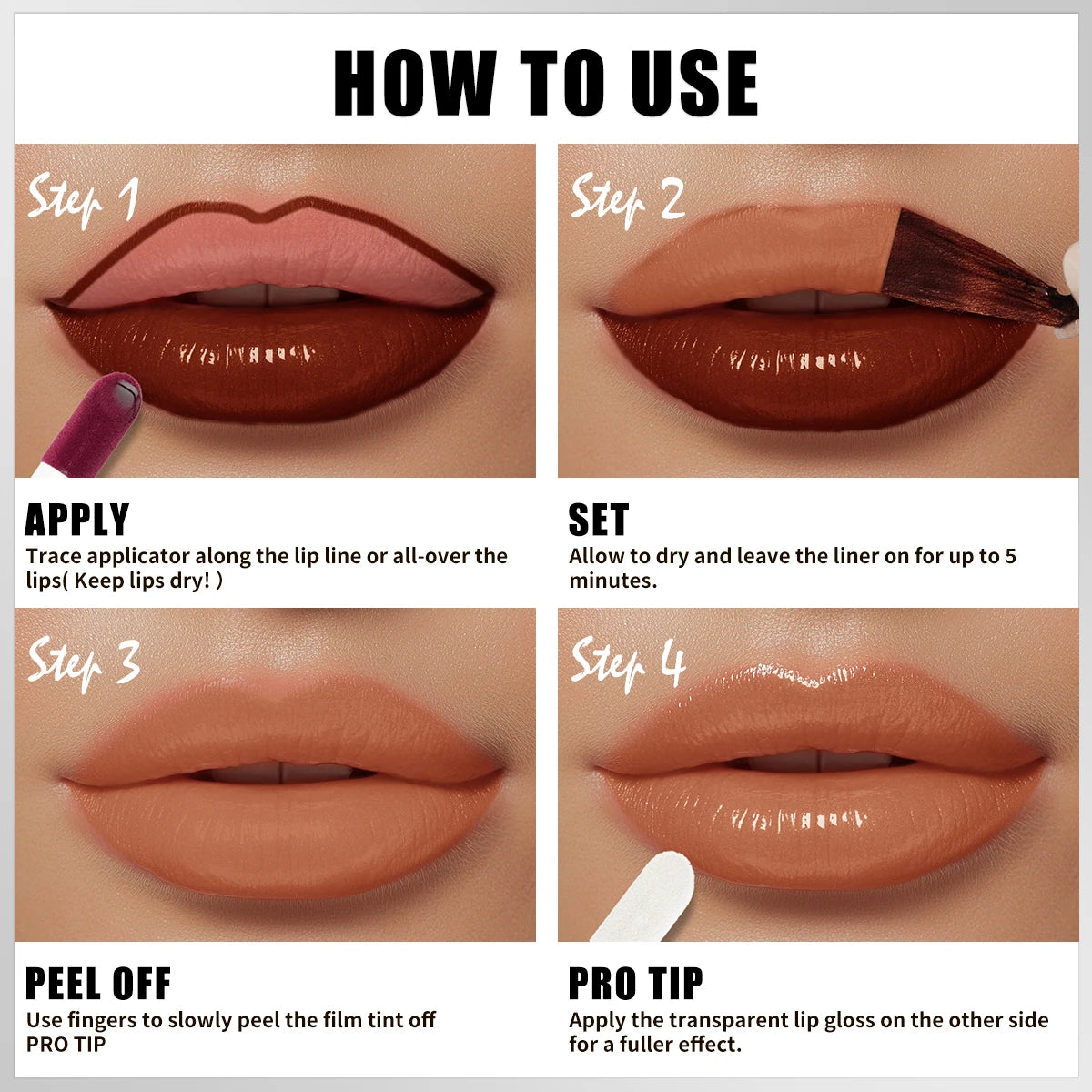 Tinte Semi Permanente para Labios Waterproof Efecto Tattoo – Tinte Mate de Larga Duración