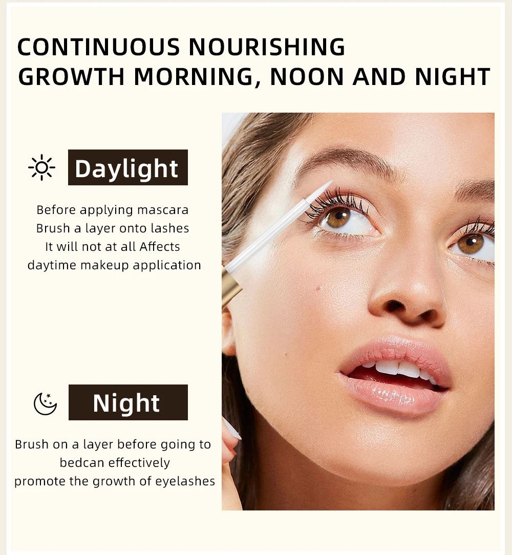 Suero de Crecimiento para Pestañas y cejas QIBEST con Ingredientes Naturales – Fórmula Suave sin Irritación para Pestañas y Cejas Más Largas y Gruesas