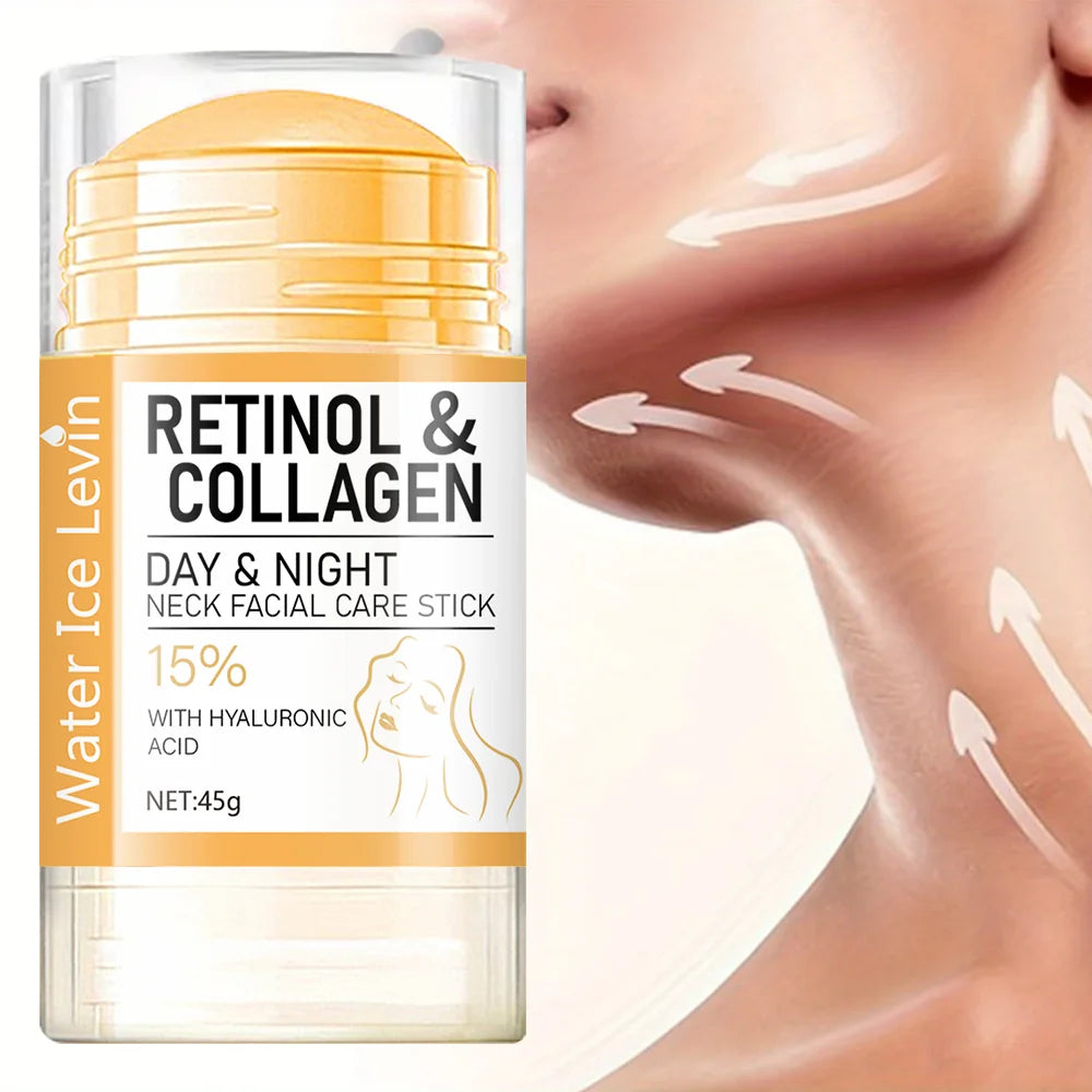 Stick Facial y de Cuello con Retinol y Colágeno 45g – Hidratación Intensiva Día y Noche, Textura Ligera y Absorción Profunda