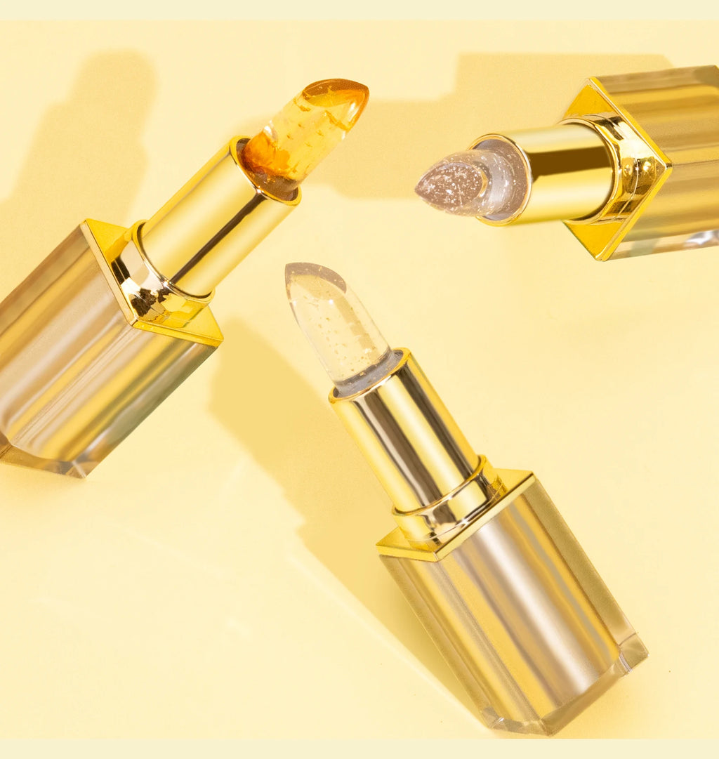 Labial Flor Cristalina de larga duración que Cambia de Color con la Temperatura – Hidratante, Transparente y Resistente al Agua