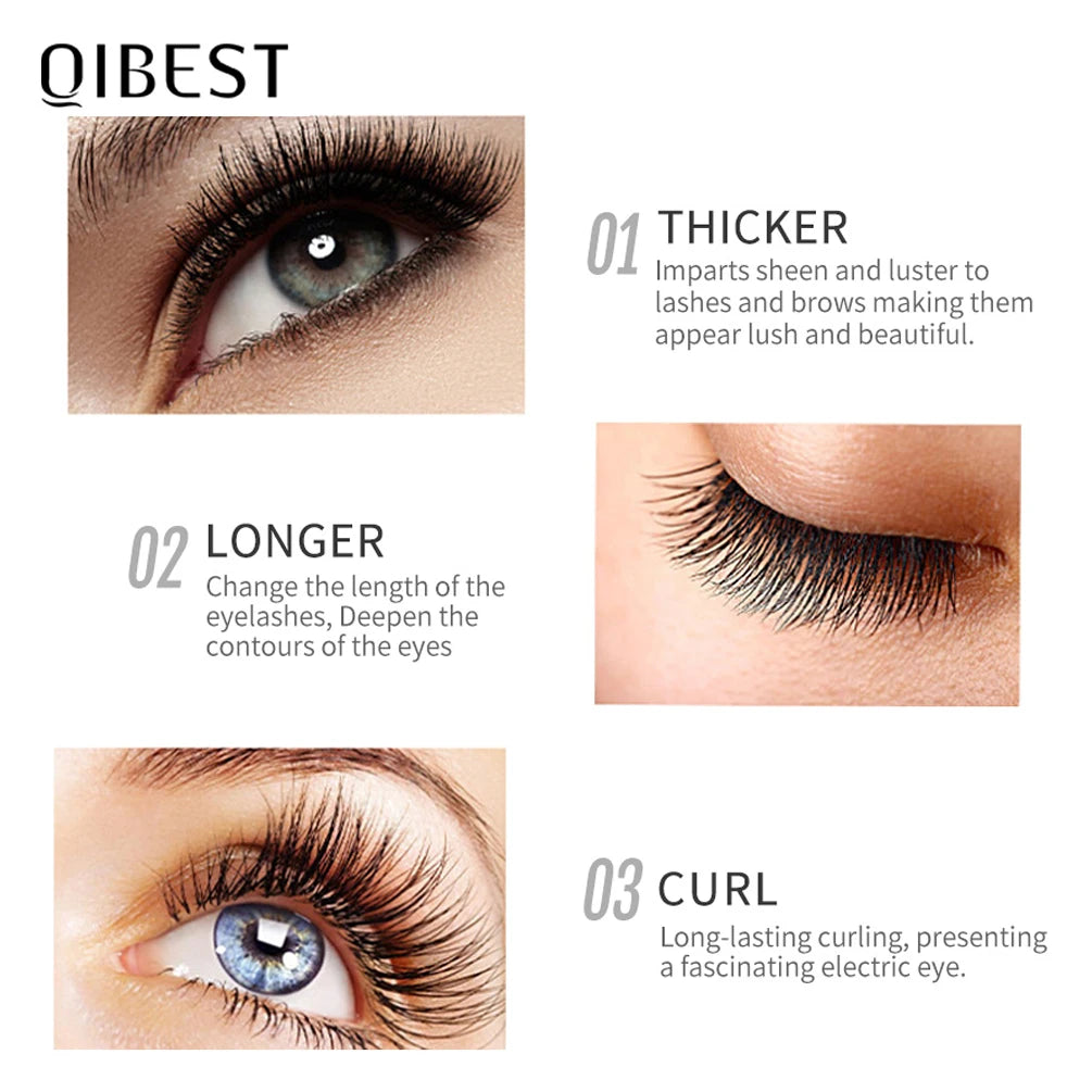Suero de Crecimiento para Pestañas y cejas QIBEST con Ingredientes Naturales – Fórmula Suave sin Irritación para Pestañas y Cejas Más Largas y Gruesas