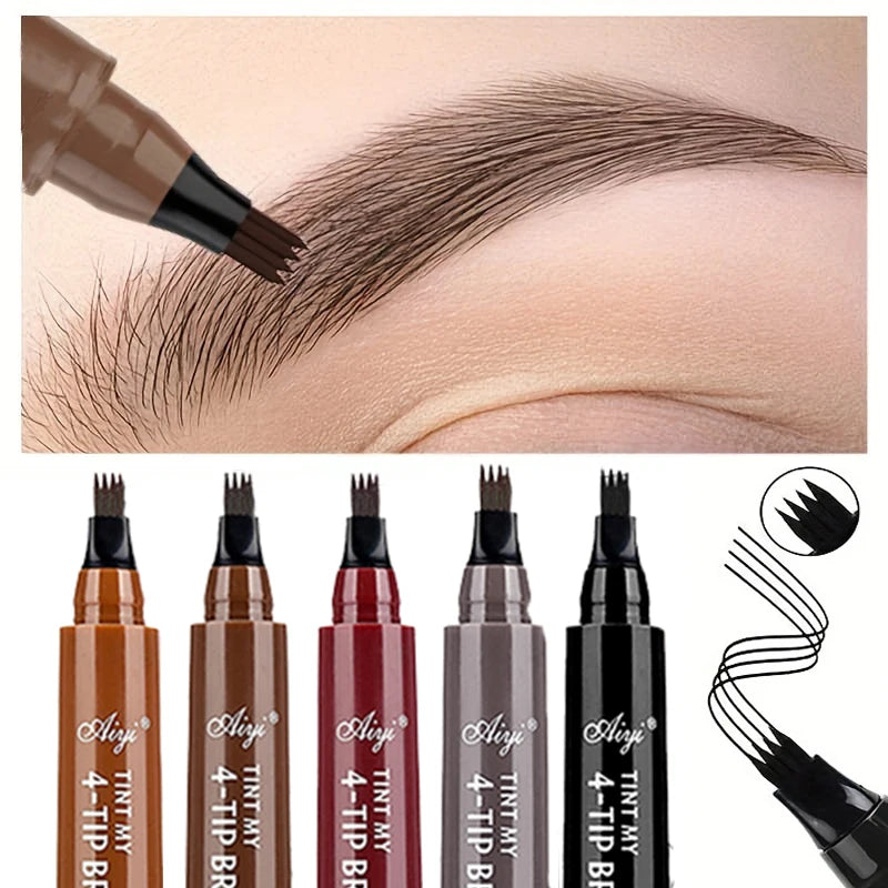 Pluma para Cejas con Punta de 4 Trazos Efecto Microblading