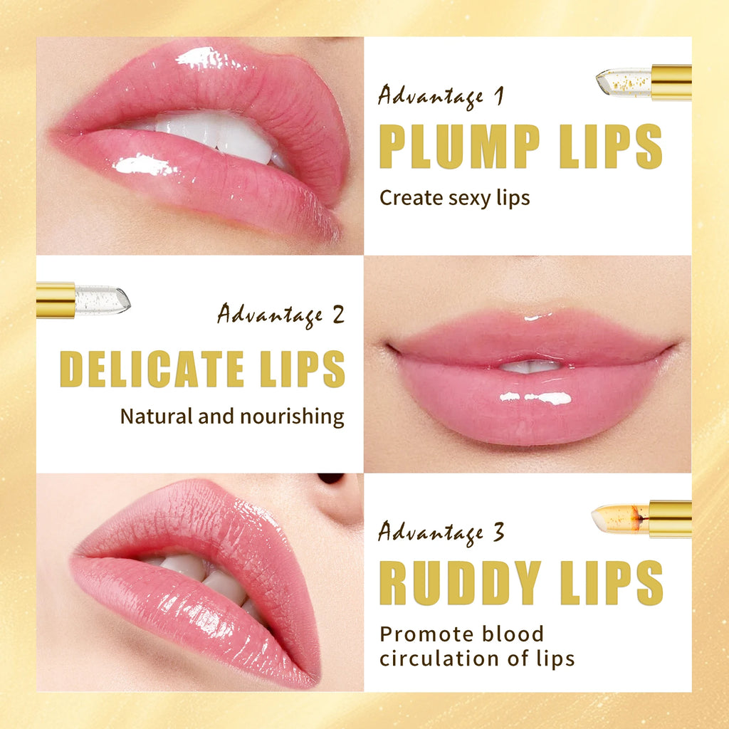 Labial Flor Cristalina de larga duración que Cambia de Color con la Temperatura – Hidratante, Transparente y Resistente al Agua