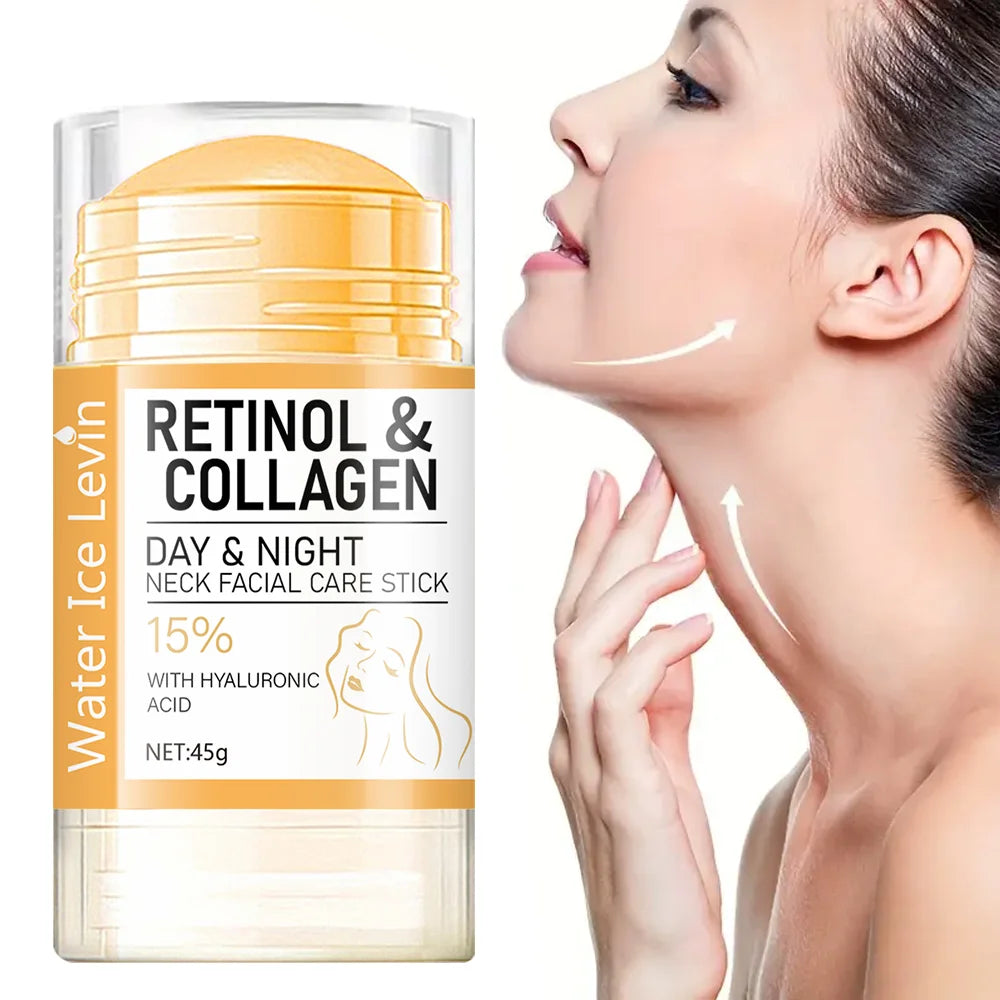 Stick Facial y de Cuello con Retinol y Colágeno 45g – Hidratación Intensiva Día y Noche, Textura Ligera y Absorción Profunda