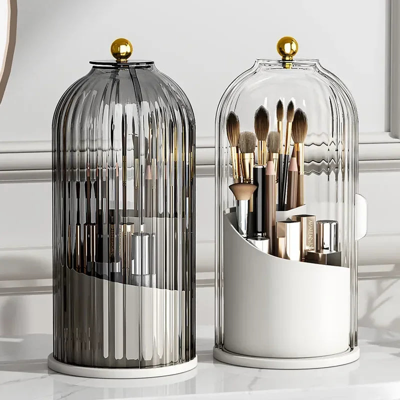 Organizador Giratorio de Maquillaje con Tapa Antipolvo 360°