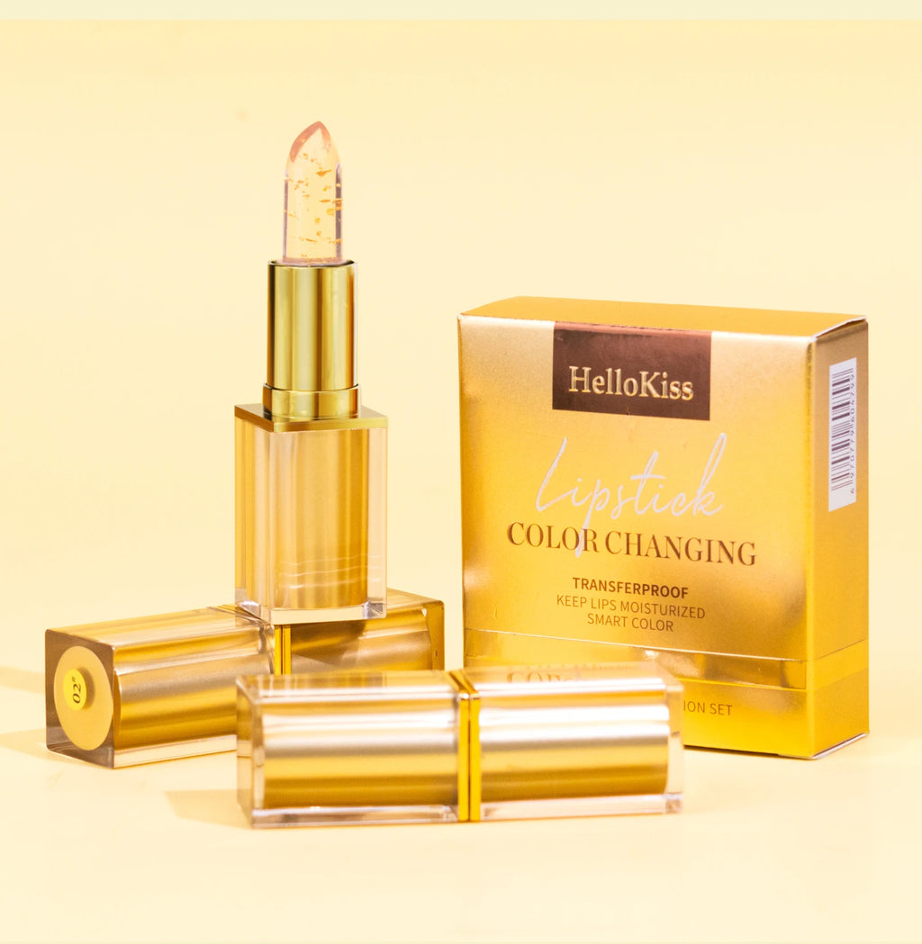 Labial Flor Cristalina de larga duración que Cambia de Color con la Temperatura – Hidratante, Transparente y Resistente al Agua