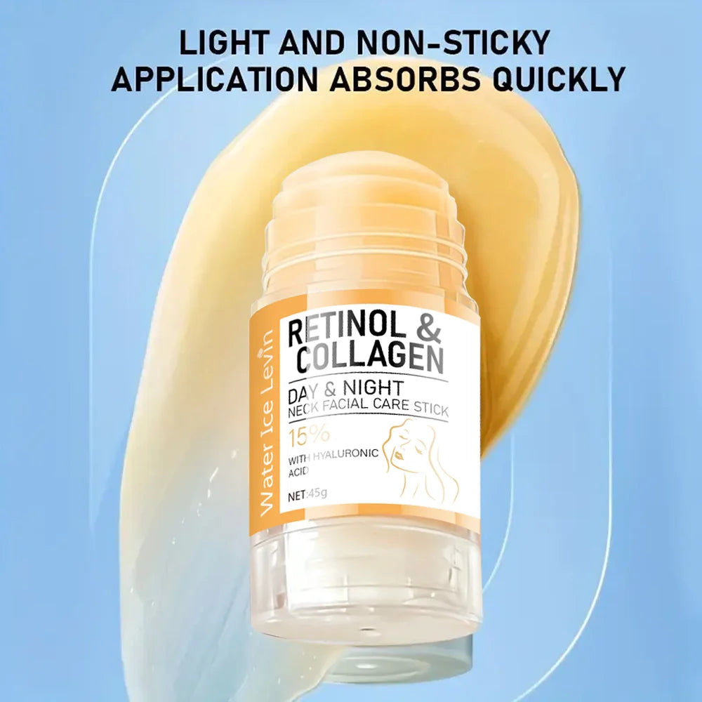 Stick Facial y de Cuello con Retinol y Colágeno 45g – Hidratación Intensiva Día y Noche, Textura Ligera y Absorción Profunda