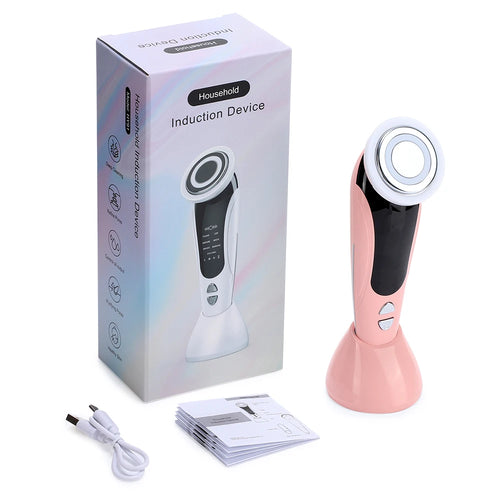 Masajeador Facial EMS 7 en 1 con Terapia LED, Vibración Inducida y Compresa Caliente – Rejuvenecimiento y Tensado de la Piel
